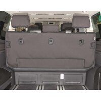 Second Skin coprisedili, per panca 3 posti/letto, con attacchi Isofix, VW T6.1/T6 Multivan und Beach, Design "Quadratic"