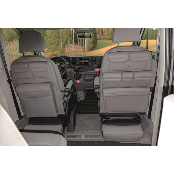 UTILITY sedile cabina guida  con MULTIBOX Maxi,VW Grand California 600 e 680,  Design pelle Palladium