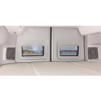 4TOP verschließbares Abschluss-Set für die Ablagemulden in den D-Säulen des VW Grand California 600, Design "Leder Palladium"