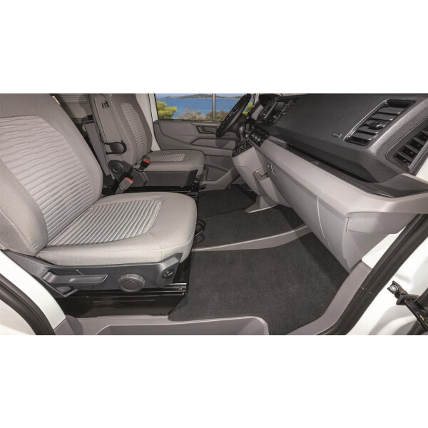 Tappetino in velluto per cabina guida 3 pezzo, VW-Grand California senza riscaldatore ad aria aggiuntivo 600 & 680, "nero" fino a 2021