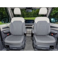 Second Skin ® Schonbezug FH-Sitze (nur für Drehsitze), ohne Kopfstützen, Design "Mèlange Raven/Sandwick", VW T7 California