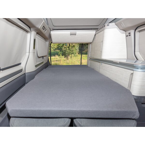 Lenzuolo con angoli iXTEND ® per letto pieghevole originale, design "Single-Jersey", Raven, VW T7 California Ocean/Coast