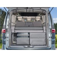 Utility per il frontale dei cassetti della cucina posteriore originale VW, Design "Leder Raven", VW T7 Beach Camper/Tour u. Caddy 5