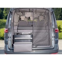 Utility per il frontale dei cassetti della cucina posteriore originale VW, Design "Leder Raven", VW T7 Beach Camper/Tour u. Caddy 5