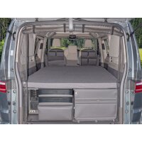Lenzuolo con angoli iXTEND ® letto pieghevole originale, design "Single-Jersey", raven, VW T7 Beach Camper / Tour