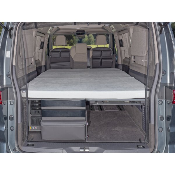 Lenzuolo con angoli iXTEND ® letto pieghevole originale, design "Single-Jersey", bianco, VW T7 Beach Camper / Tour