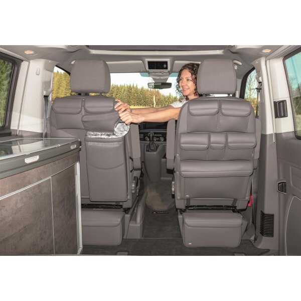 UTILITY Rckenlehne Fahrersitz mit MULTIBOX, VW-T5/T6/T6.1 California, Design Leder Palladium